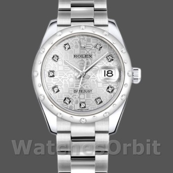 Women's Rolex Datejust 31mm Women's-178344-Silver Jubilee Diamond Dial Silver