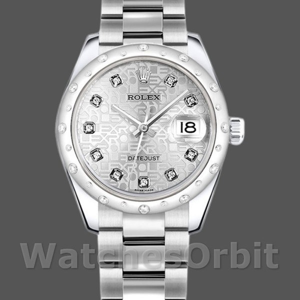 Womens Rolex Datejust 31mm Womens-178344-Silver Jubilee Diamond Dial Silver Replica Image