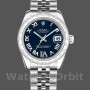Women's Rolex Datejust 31mm Women's-178344-Blue Dial Diamonds-Stainless Steel Blue