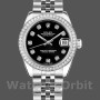 Women's Rolex Datejust 31mm Women's-178384-Black Diamond Dial-Diamond Bezel Black<br />