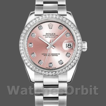 Women's Rolex Datejust-178384, 31mm, Pink Diamonds Dial, Diamond Bezel, Lady Pink