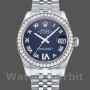 Women's Rolex Datejust 31mm Women's-178384-Blue Diamond Dial-Stainless Steel Blue