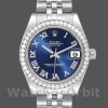 Womens Rolex Datejust 31mm Womens-178384-Blue Roman Dial-Stainless Steel Blue Replica Image