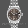 Womens Rolex Datejust 31mm Womens-178384-Brown Diamonds Dial-Stainless Steel Brown<br /> Replica Image