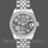 Womens Rolex Datejust 31mm Womens-178384-Floral Diamond Dial-Stainless Steel Floral<br /> Replica Image