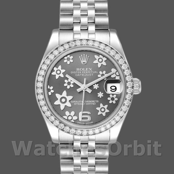Womens Rolex Datejust 31mm Womens-178384-Floral Diamond Dial-Stainless Steel Floral<br /> Replica Image