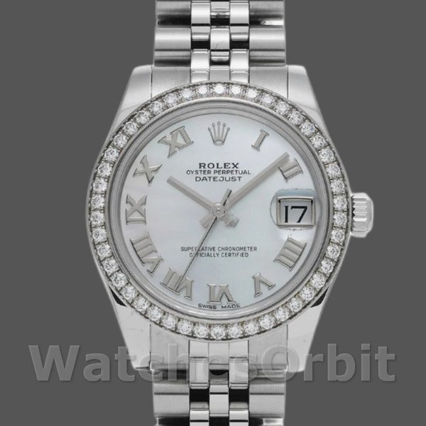Womens Rolex Datejust 31mm Womens-178384-White Mother‑of‑Pearl Dial MOP Replica Image