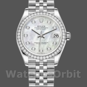 Women's Rolex Datejust 31mm Women's-178384-White Mother‑of‑Pearl Diamonds Dial MOP