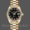 Womens Rolex Datejust 26mm Womens-179138-Black Diamond Dial Black Replica Image