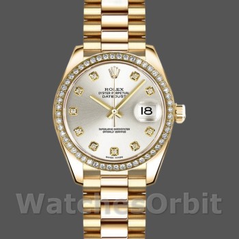 Women's Rolex Datejust-179138, 26mm, Silver Diamond Dial, Lady Silver