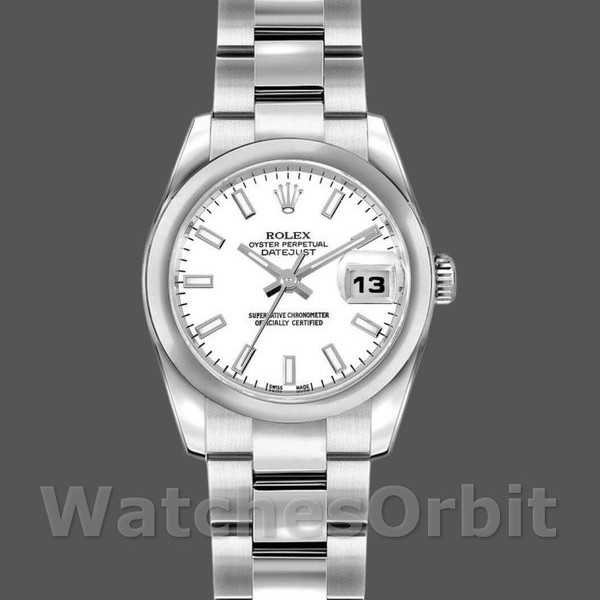 Womens Rolex Datejust 26mm Womens-179160-White Index Dial-Domed Bezel White Replica Image