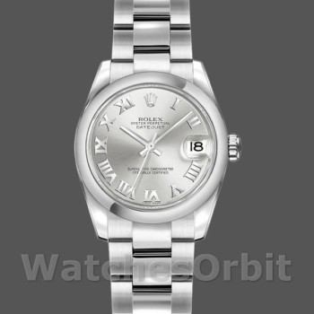 Women's Rolex Datejust 26mm Women's-179160-Silver Roman Dial-Oyster Bracelet Silver
