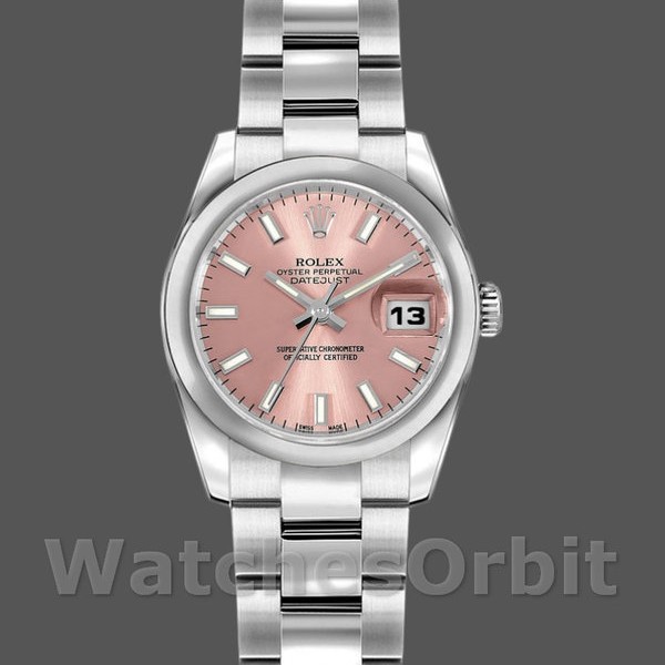 Womens Rolex Datejust 26mm Womens-179160-Pink Index Dial-Domed Bezel Pink Replica Image
