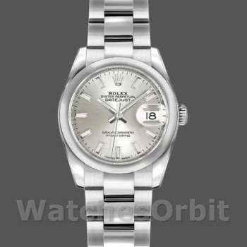 Women's Rolex Datejust 26mm Women's-179160-Silver Index Dial-Domed Bezel Silver<br />