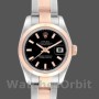 Women's Rolex Datejust 26mm Women's-179161-Black Index Dial-Stainless Steel & Everose Gold Luxury
