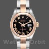Womens Rolex Datejust 26mm Womens-179161-Black Roman Dial-Stainless Steel & Everose Gold Black Replica Image