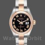 Women's Rolex Datejust 26mm Women's-179161-Black Roman Dial-Stainless Steel & Everose Gold Black