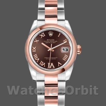 Women's Rolex Datejust 26mm Women's-179161-Chocolate Brown Dial-Stainless Steel & Everose Gold Chocolate Brown