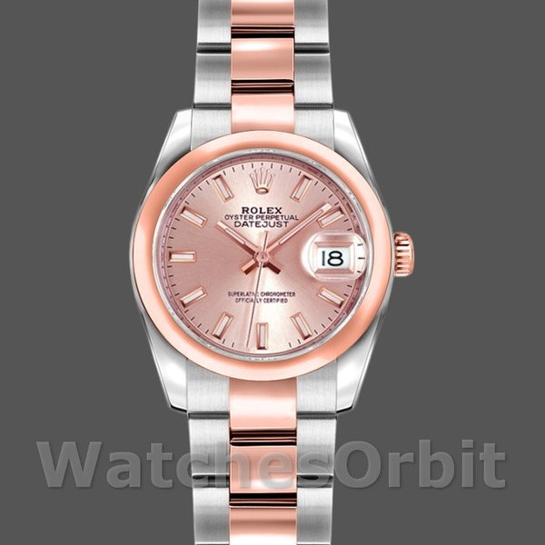 Womens Rolex Datejust-179161, 26mm, Stainless Steel & Everose Gold, Pink Index Dial, Lady Pink Replica Image