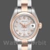 Womens Rolex Datejust 26mm Womens-179161-Silver Jubilee Anniversary Dial-Stainless Steel & Everose Gold Silver Replica Image