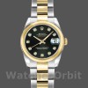 Womens Rolex Datejust-179163, 26mm, Black Diamond Dial, Domed Bezel, Lady Black Replica Image