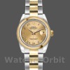 Womens Rolex Datejust 26mm Womens-179163-Champagne Roman Dial-Domed Dezel Champagne Replica Image