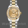 Women's Rolex Datejust 26mm Women's-179163-Champagne Roman Dial-Domed Dezel Champagne