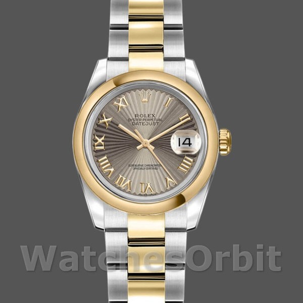 Womens Rolex Datejust-179163, 26mm, Sunbeam Grey Dial, Domed Bezel, Lady Grey Replica Image