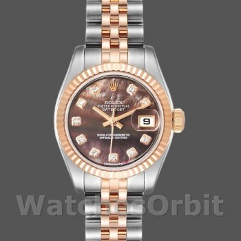 Women's Rolex Datejust-179171, 26mm, Black Mother‑of‑Pearl Dial, Fluted Bezel, Lady MOP