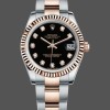 Womens Rolex Datejust-179171, 26mm, Diamond Black Dial, Fluted Bezel, Lady Black Replica Image