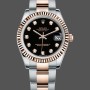 Women's Rolex Datejust-179171, 26mm, Diamond Black Dial, Fluted Bezel, Lady Black