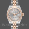 Womens Rolex Datejust-179171, 26mm, Grey Roman Numeral Dial, Fluted Bezel, Lady Grey Replica Image