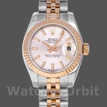 Women's Rolex Datejust-179171, 26mm, Pink Dial, Fluted Bezel, Lady Pink