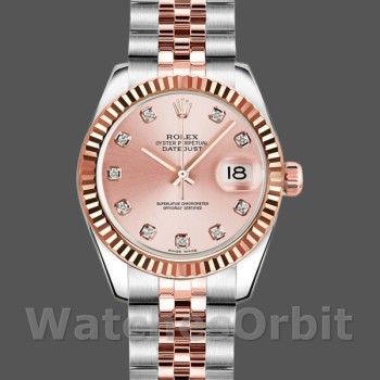 Women's Rolex Datejust-179171, 26mm, Pink Diamond Dial, Fluted Bezel, Lady Pink