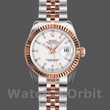 Women's Rolex Datejust-179171, 26mm, White Dial, Fluted Bezel, Lady White