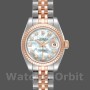 Women's Rolex Datejust-179171, 26mm, White MOP Diamond Dial, Fluted Bezel, Lady MOP