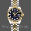 Womens Rolex Datejust-179173, 26mm, Blue Diamond Dial, Fluted Bezel, Lady Blue Replica Image