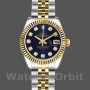 Women's Rolex Datejust-179173, 26mm, Blue Diamond Dial, Fluted Bezel, Lady Blue