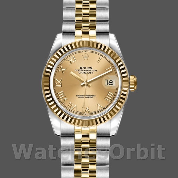 Womens Rolex Datejust-179173, 26mm, Champagne Roman Numeral Dial, Lady Champagne Replica Image