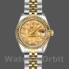 Womens Rolex Datejust-179173, 26mm, Crystal Champagne Dial, Fluted Bezel, Lady Champagne Replica Image