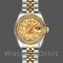 Women's Rolex Datejust-179173, 26mm, Crystal Champagne Dial, Fluted Bezel, Lady Champagne