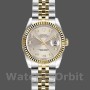 Women's Rolex Datejust-179173, 26mm, Ivory Sunbeam Diamond Dial, Fluted Bezel, Lady Ivory
