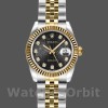 Womens Rolex Datejust-179173, 26mm, Jubilee Black Diamond Dial, Fluted Bezel, Lady Black Replica Image