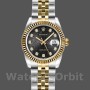 Women's Rolex Datejust-179173, 26mm, Jubilee Black Diamond Dial, Fluted Bezel, Lady Black