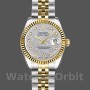 Women's Rolex Datejust-179173, 26mm, Meteorite Grey Diamond Dial, Fluted Bezel, Lady Meteorite Grey