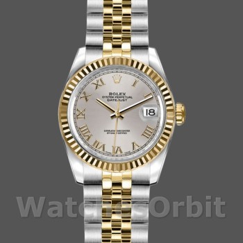 Women's Rolex Datejust-179173, 26mm, Silver Roman Numeral Dial, Lady Silver