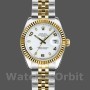 Women's Rolex Datejust-179173, 26mm, White Arabic Numerals Dial, Fluted Bezel, Lady White