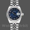 Womens Rolex Datejust-179174, 26mm, Concentric Circle Blue Dial, Fluted Bezel, Lady Blue Replica Image
