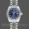 Womens Rolex Datejust-179174, 26mm, Jubilee Blue Diamond Dial, Fluted Bezel, Lady Blue Replica Image