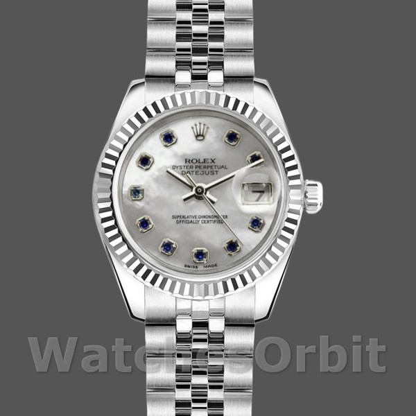 Womens Rolex Datejust-179174, 26mm, Mother‑of‑Pearl White Dial, Lady MOP Replica Image